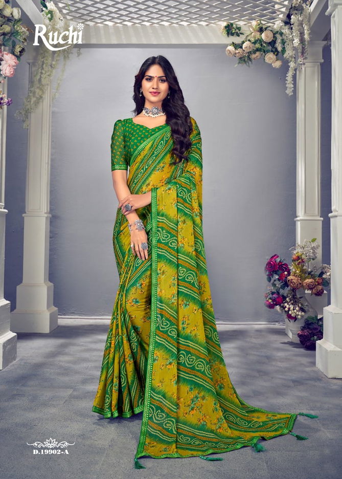 Ruchi Jalpari Vol 3 New Fancy Regular Wear Chiffon With Border Jari Saree Collection 